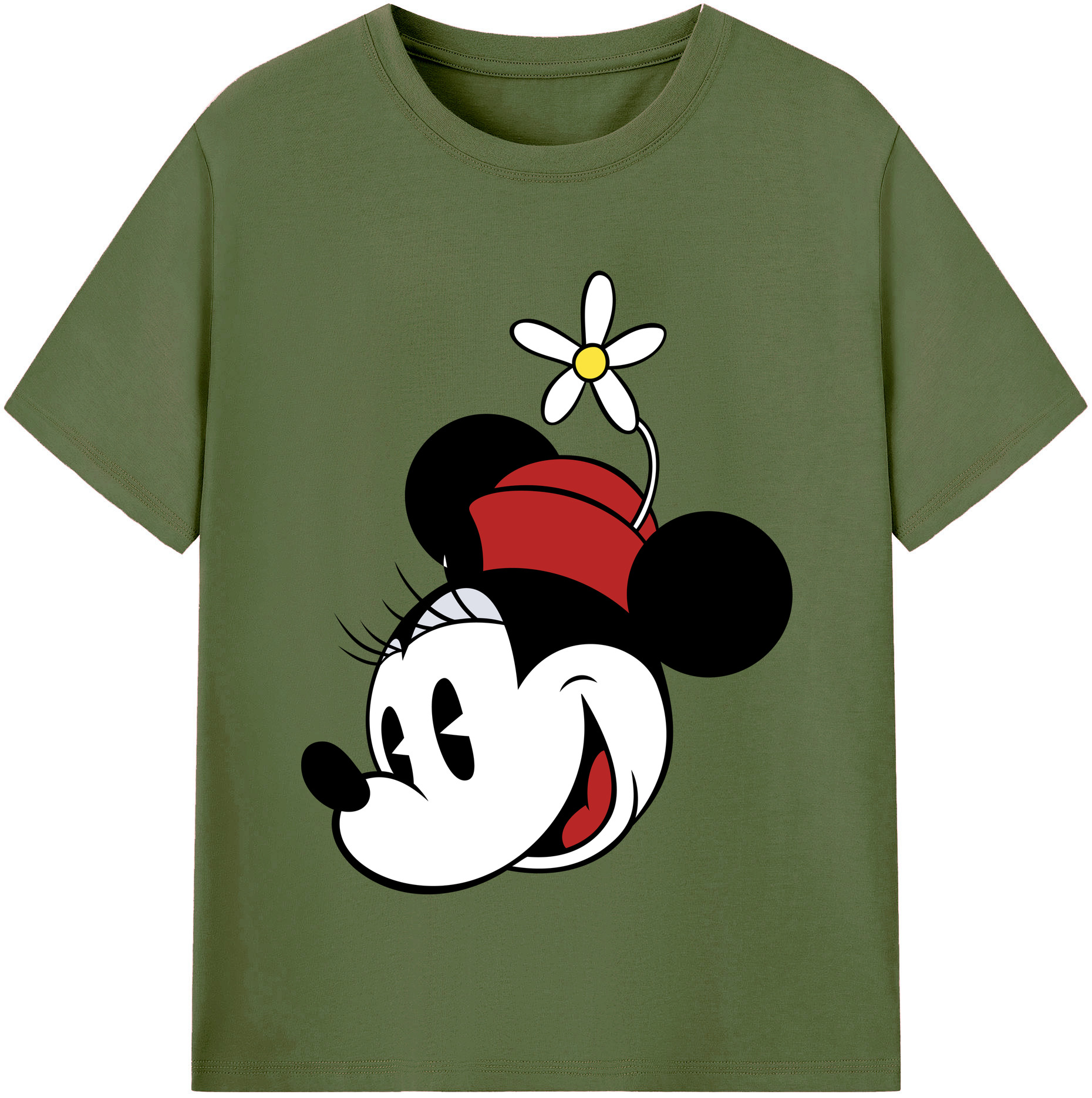 （画像用） ミッキーマウス Mickey Mouse 綿100％半袖Tシャツ（フロントプリント）